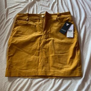 Guess  Leila Corduroy Skirt Mustard Yellow Size 2